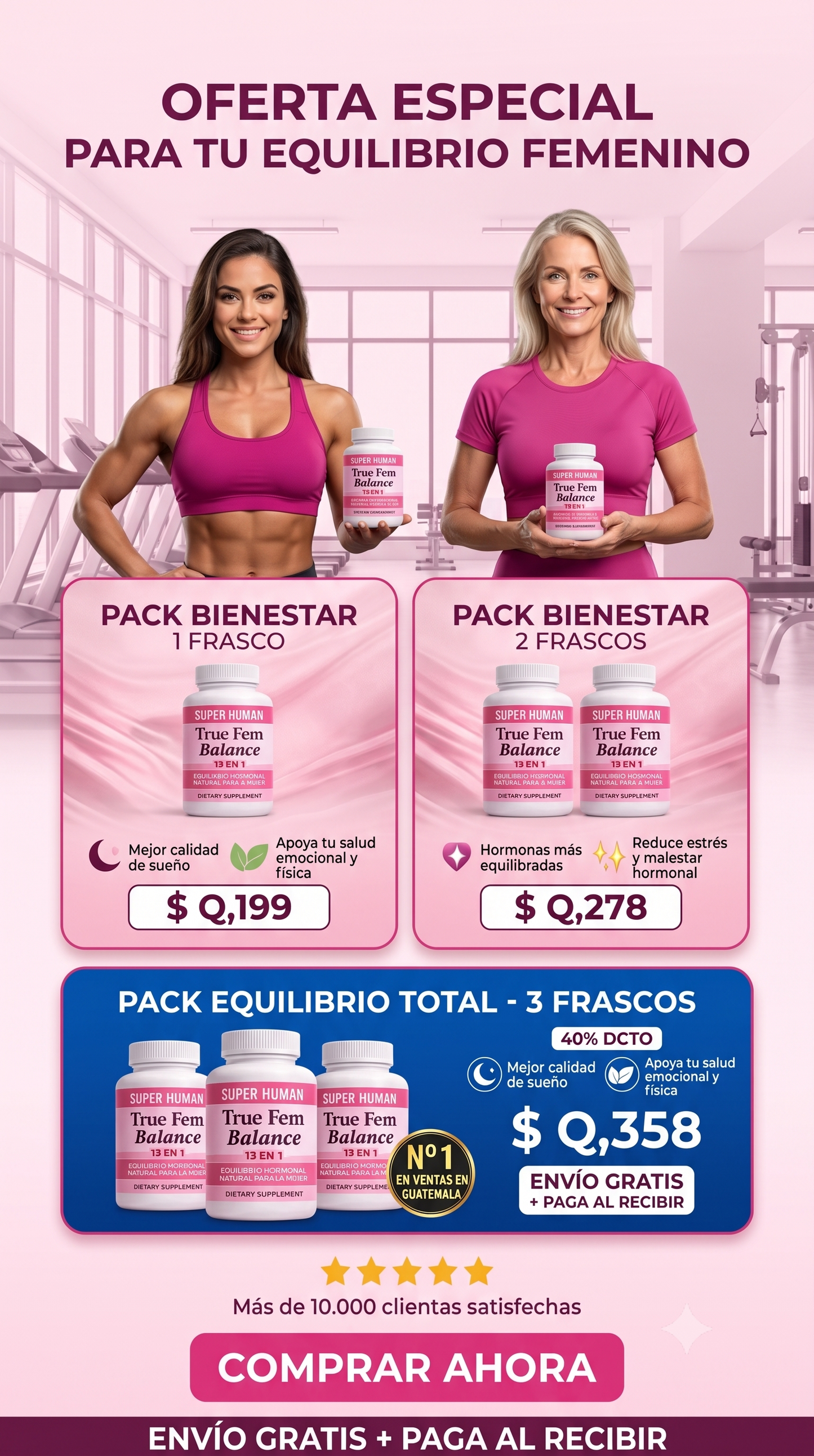 True Fem™ 60 Cápsulas - Recupera tu Salud Femenina y  Equilibrio Hormonal + Envío Gratis